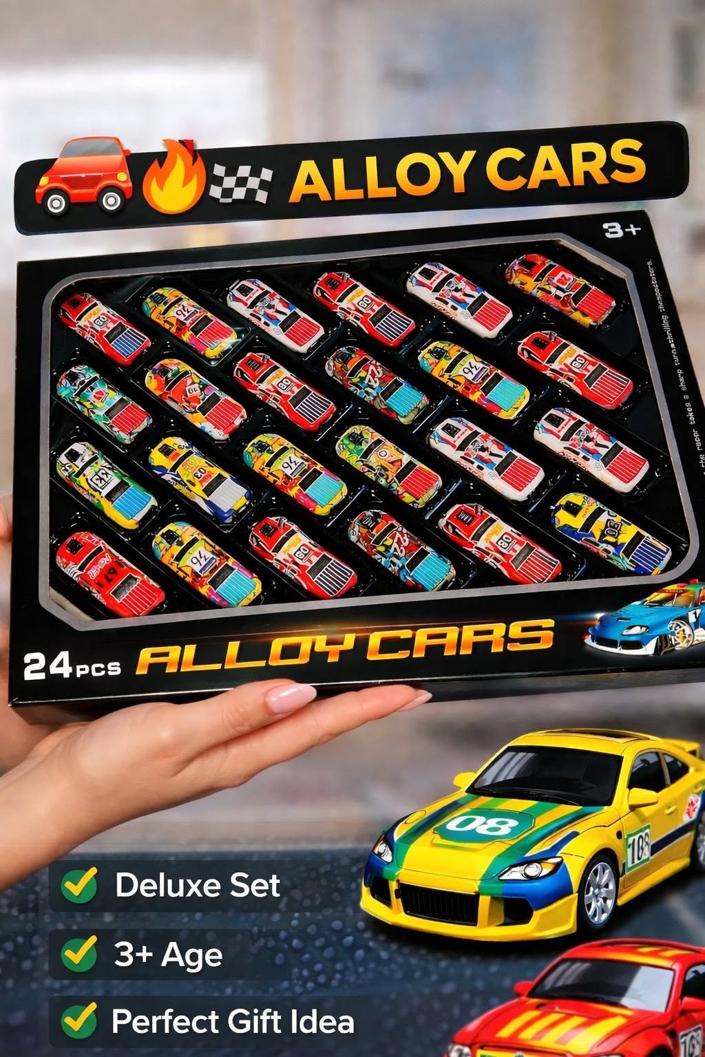 Mini Cartoon Car With Cool Packaging Best Birthday Gift (24PCS)