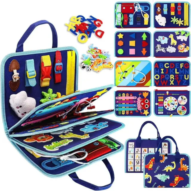 Felt Learning Board, Early Education Board, Children's Toy, Montessori Busy Board, Suitable for Ages 3-6