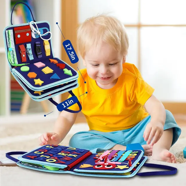 Felt Learning Board, Early Education Board, Children's Toy, Montessori Busy Board, Suitable for Ages 3-6