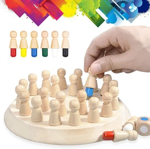 Wooden Memory Chess Board Game