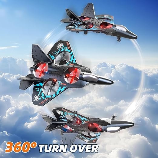 Remote Control Airplanes Rc Planes for Kids Adults 4-8 || Remote Control Planes Fighter Jet with Light || 360° Flip Fighter Jet Toy, Gravity Sensing, Stunt Roll